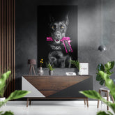Dog and Gun Brushed Aluminum Dibond Wall Art.